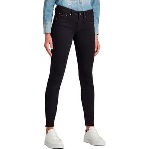 G-STAR 3301 Mid Skinny Jeans - Dames - Pitch Black