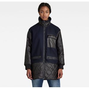 G-STAR RAW - Lange Teddy Binnenjas - Blauw - Gewatteerde Jas