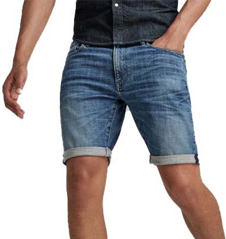 G-Star Raw 3301 Slim Short Broeken Heren - Blauw