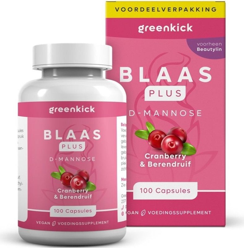 Greenkick Beautylin d-mannose cranberry & berendruif 100ca