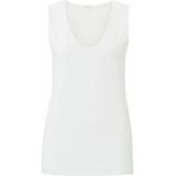 Yaya - Round V-neck - Singlet - Wit - Dames