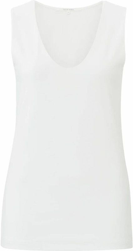 Yaya - Round V-neck - Singlet - Wit - Dames