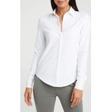 YAYA Blouse - Wit - Effen - Halslijn: Kraag