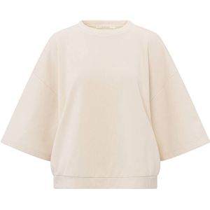 YAYA Pullover - Ecru - Korte Mouwen Sweatshirt