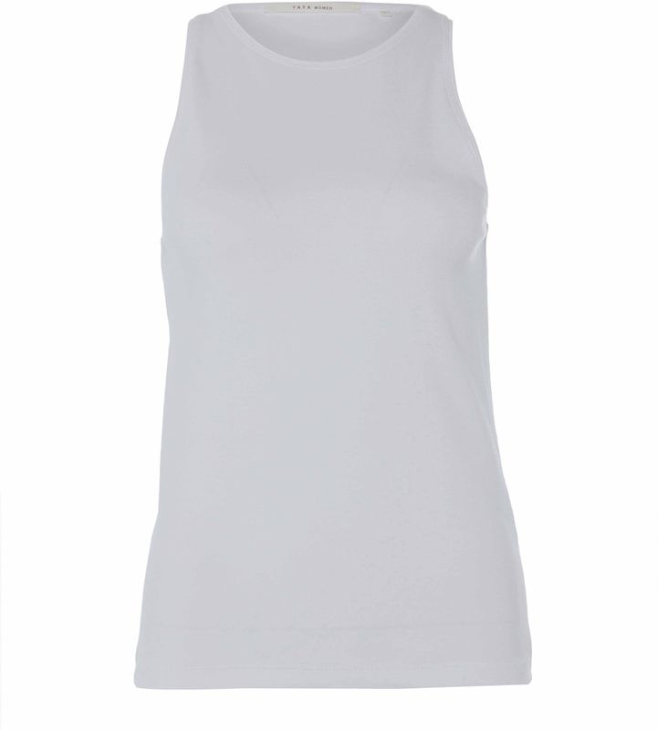 YAYA Haltertop Korte Mouw - Wit