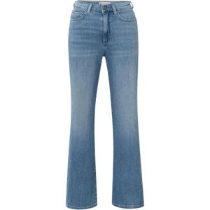 YAYA - Dames Broeken - Blauw - Wijde Pijpen en Hoge Taille