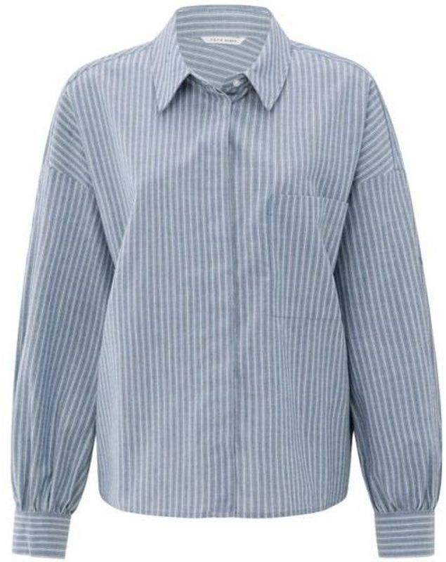 YAYA Blouse lange mouw 01-201178-508 Blauw