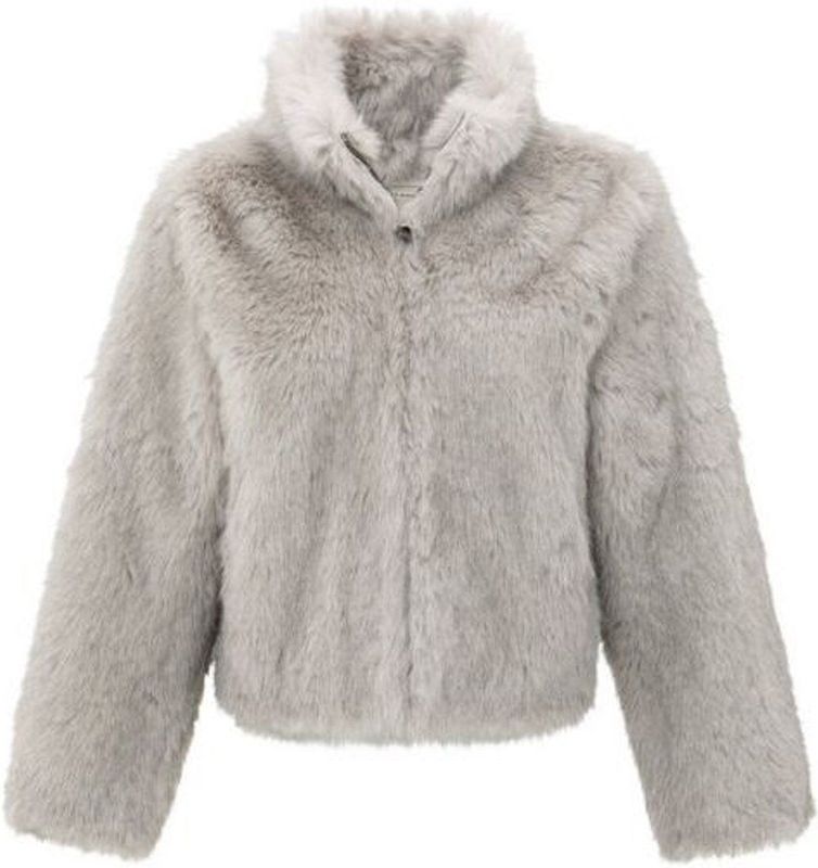 YAYA - Jack 02-001058-509 - Leren Jas - Licht Grijs