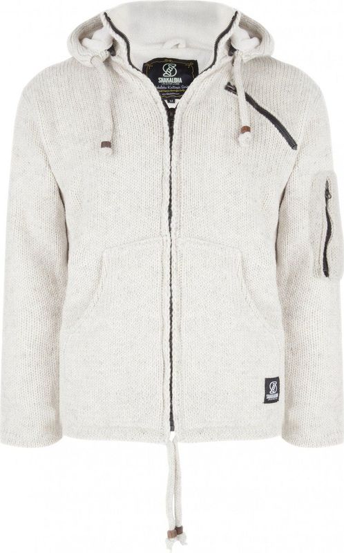 Shakaloha - M Crush Ziphood - Vest - Beige - Gemaakt van Schapenwol met Polyester Fleece voering
