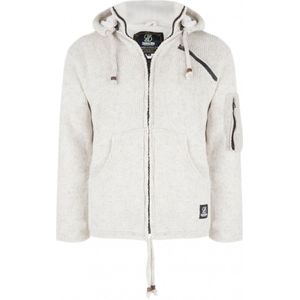 SHAKALOHA - M Crush Ziphood - Vest - Beige - Schapenwol met Polyester Fleece