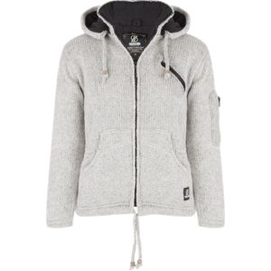 Shakaloha - M Crush Ziphood - Hoodie - Lichtgrijs - 100% Schapenwol