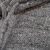 SHAKALOHA - M Chuck Ziphood - Vest - Grijs - Schapenwol en Polyester Fleece