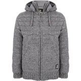 SHAKALOHA - M Chuck Ziphood - Vest - Grijs - Schapenwol en Polyester Fleece