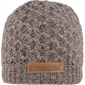 Shakaloha Gebreide Wollen Muts Heren & Dames Beanie Hat van schapenwol met polyester fleece voering - Bacca Beanie LBrown Unisex - One Size Wintermuts