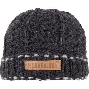 Shakaloha Gebreide Wollen Muts Heren & Dames Beanie Hat van schapenwol met polyester fleece voering - Bowl Beanie Antracite Unisex - One Size Wintermuts
