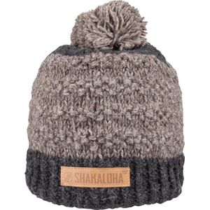 Shakaloha Gebreide Wollen Muts Heren & Dames Beanie Hat van schapenwol met polyester fleece voering - Bico Beanie LBrown Unisex - One Size Wintermuts