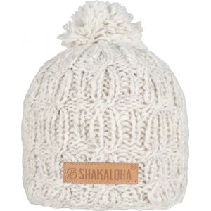 Shakaloha Gebreide Wollen Muts Heren & Dames Beanie Hat van schapenwol met polyester fleece voering - Britt Beanie Beige Unisex - One Size Wintermuts