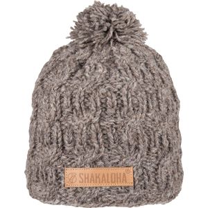 Shakaloha Gebreide Wollen Muts Heren & Dames Beanie Hat van schapenwol met polyester fleece voering - Britt Beanie LBrown Unisex - One Size Wintermuts