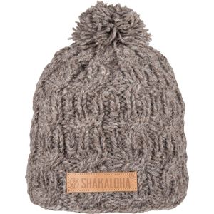 Shakaloha Gebreide Wollen Muts Heren & Dames Beanie Hat van schapenwol met polyester fleece voering - Britt Beanie Grey Unisex - One Size Wintermuts