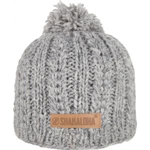 Shakaloha Gebreide Wollen Muts Heren & Dames Beanie Hat van schapenwol met polyester fleece voering - Binz Beanie Antracite Unisex - One Size Wintermuts
