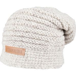 Shakaloha Gebreide Wollen Muts Heren & Dames Beanie Hat van schapenwol met polyester fleece voering - Brandy Beanie Beige Unisex - One Size Wintermuts