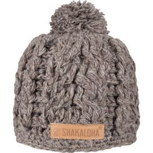 Shakaloha Gebreide Wollen Muts Heren & Dames Beanie Hat van schapenwol met polyester fleece voering - Broh Beanie Grey Unisex - One Size Wintermuts