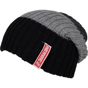 Shakaloha Gebreide Wollen Muts Heren & Dames Beanie Hat van merino wol zonder voering - Berit Beanie MrnRv Black Unisex - One Size Wintermuts