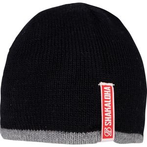 Shakaloha Gebreide Wollen Muts Heren & Dames Beanie Hat van merino wol zonder voering - Buffer Beanie MrnRv BlckGry Unisex - One Size Wintermuts