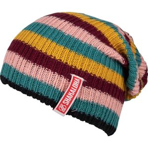 Shakaloha Gebreide Wollen Muts Heren & Dames Beanie Hat van merino wol zonder voering - Bunker Beanie MrnRv GrnPnk Unisex - One Size Wintermuts