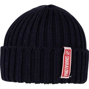 Shakaloha Gebreide Wollen Muts Heren & Dames Beanie Hat van merino wol zonder voering - Bottle Beanie Mrn Navy Unisex - One Size Wintermuts