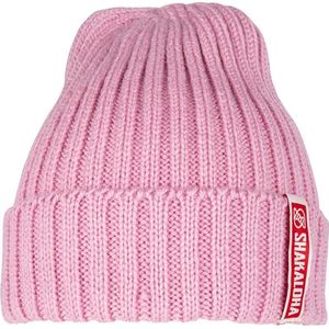 Shakaloha Gebreide Wollen Muts Heren & Dames Beanie Hat van merino wol zonder voering - Bottle Beanie Mrn Pink Unisex - One Size Wintermuts