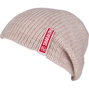 Shakaloha Gebreide Wollen Muts Heren & Dames Beanie Hat van merino wol zonder voering - Barros Beanie Mrn Beige Unisex - One Size Wintermuts