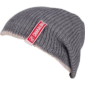 Shakaloha Gebreide Wollen Muts Heren & Dames Beanie Hat van merino wol zonder voering - Bender Beanie MrnRV Grey Unisex - One Size Wintermuts