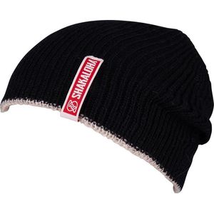 Shakaloha Gebreide Wollen Muts Heren & Dames Beanie Hat van merino wol zonder voering - Bender Beanie MrnRV Black Unisex - One Size Wintermuts