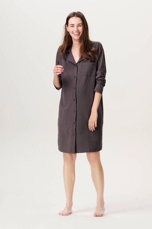 Noppies - Maiko - Nachthemd - Grijs - Lange Mouwen