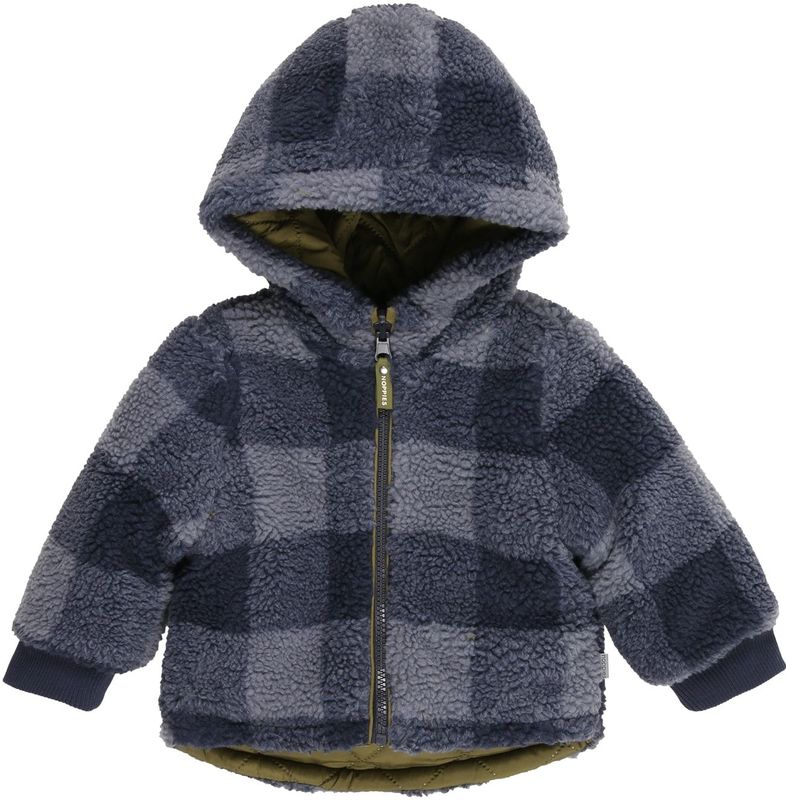 Noppies - Omachi - Reversible Baby Jas - Groenkleurig - Maat 68