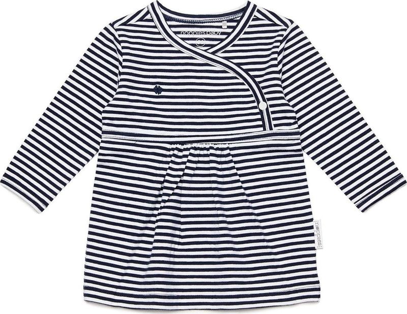 Noppies - Babyjurkje - Blauw - Gebreid - Biologisch Katoen - Drukknoop