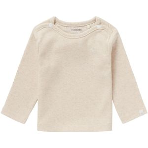 Noppies Baby Gemêleerde Ribgebreide Longsleeve Natal met Biologisch Katoen Beige Melange