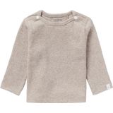 Noppies baby baby gemÃªleerde ribgebreide longsleeve Natal met katoen taupe melange