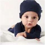 Noppies Uniseks Baby U Playsuit Ls Rib Nevis - Navy Melange