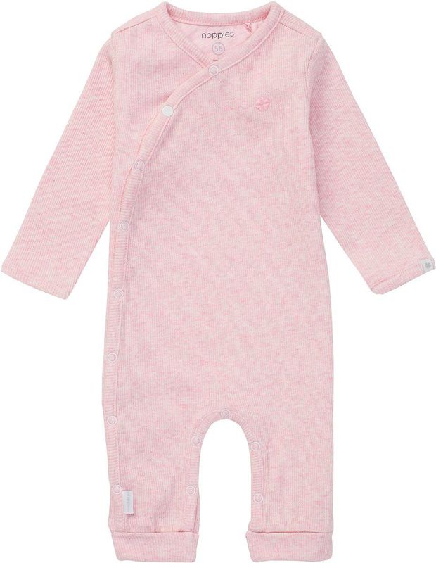 Noppies Uniseks Baby U Playsuit Ls Rib Nevis - Navy Melange