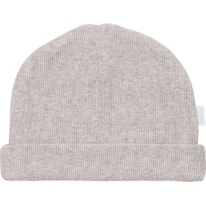 Noppies U Hat Rib Nevel Unisex Muts Maat PREM - Taupe Melange