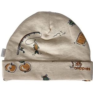 Noppies Baby Baby-jongens Boys Hat Hiratsuka Allover Print Beanie-muts, RAS1202 Oatmeal-P611, 3M-6M