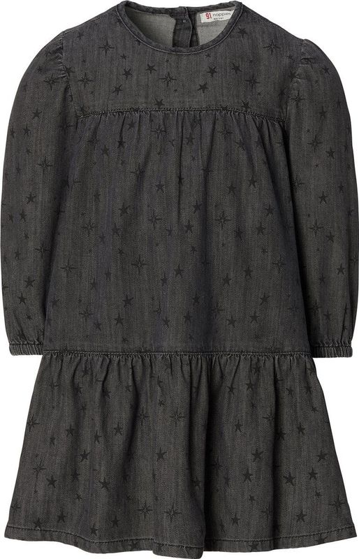 Noppies - Kidsgrove - Jurk - Dark Grey Wash - Katoen - Allover Sterrenprint