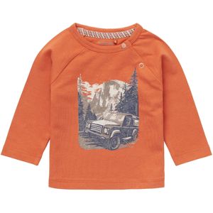 Noppies Baby Baby-jongens jongens T-shirt Jinan met lange mouwen T-shirt, Bombay Brown-P485, 56