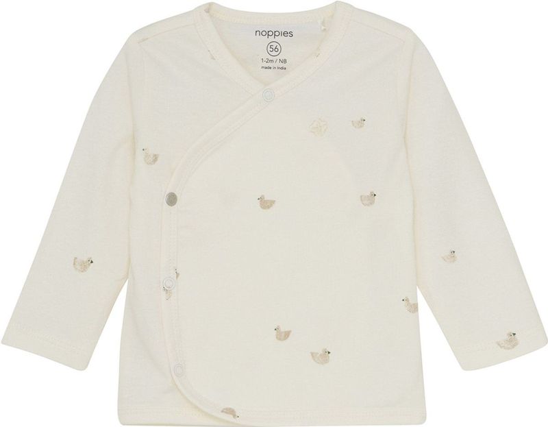 Noppies - Nour - Overslagshirt - Offwhite - Dierenpatroon