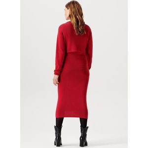 Noppies Maternity damesjurk fauteuil verpleegster lange mouwen jurk, Jester red-P977, S