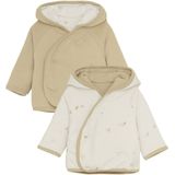 Noppies - Nuru Jasje - Offwhite - Babyjasje - Omkeerbaar met Dierenprint