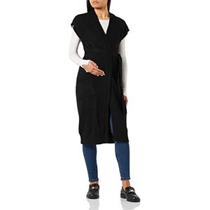 Supermom Dames Cardigan Dunbar Mouwloos gebreid jack, Black-P090, XXS