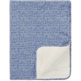 Noppies Teddy Fancy Dot reversible wiegdeken teddy75x100 cm Colony Blue